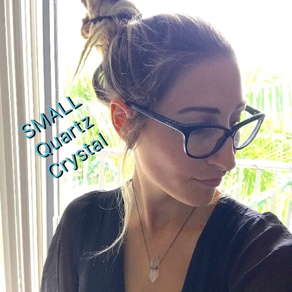 -LARGE- Raw Double Pointed Quartz Pendant - Picture 4 of 7